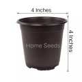 Pack of 10 Premium Quality 4.7×4.7 Inches Plastic Flowerpot - Plastic Pots for Plants - Plastic Pots for Home Gardening - Plastic Pots for Seedling - Premium Quality Plastic Pots. 