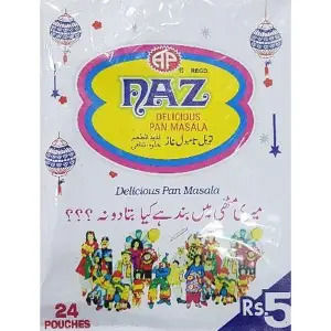 NAZ Pan Masala 24Pcs Box.NAZ,(MERI MUTHI ME BAND HE KIA BTA DO NA NAZ PAN MASALA(