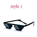 Thug Life Sunglasses Minecraft 8 Bit Pixelated Mosaic Gamer Photo Props Glasses for Adults Party. 