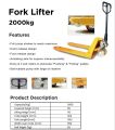 Hand Pallet Truck (Fork Lifter) – 2000 KG Capacity, 65mm Lowered Height, 110mm Lifting Height, 1150mm Forks – Durable and Efficient Material Handling Solution. 