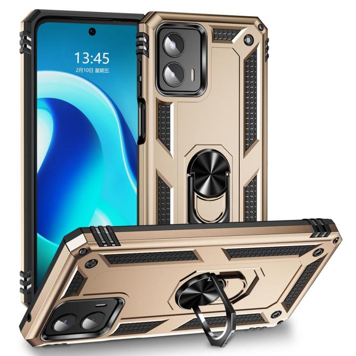 lthmy for Motorola Moto G 5G 2023 case Dual Layer Tough Rugged Ring Holder Stand Armor Shockproof Drop Protection Case cover