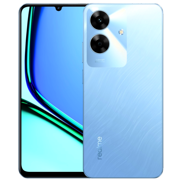 realme Note 60 5000mAh 32MPカメラ Realme Note 60 4/64, 90Hz display, 32MP camera, and ArmorShell