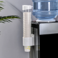 Cup Dispenser Wall Mounted Plastic Water Dispenser Disposable Cup Holder Rack, Paste or Screw Plate Mountable for Paper Cups. 