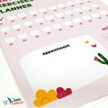 Planner for Monthly Exercises For Girls A4 Size Laminate with board marker Organize Your GYM Schedule. 