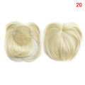 New eamle ilk-Bae Hair Topper Fringe Hairpiece traight Clip in Forehead Topper with Wipy Bang Extenion. 