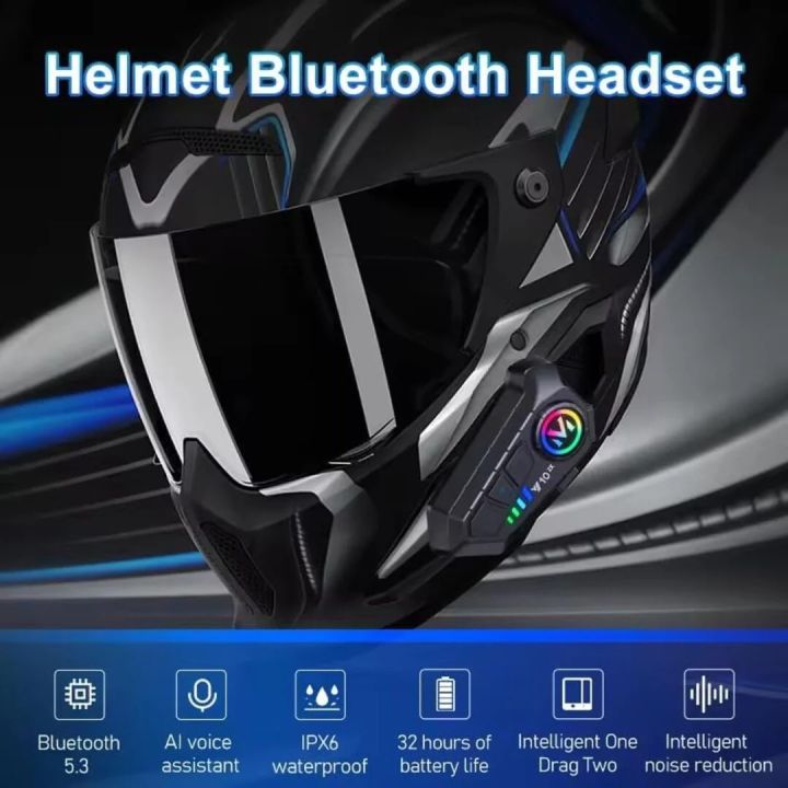 V10 Bike Helmet Bluetooth Intercom – Wireless Headset with Noise Reduction, Handsfree Calls & Music Control for Motorcycle Helmets