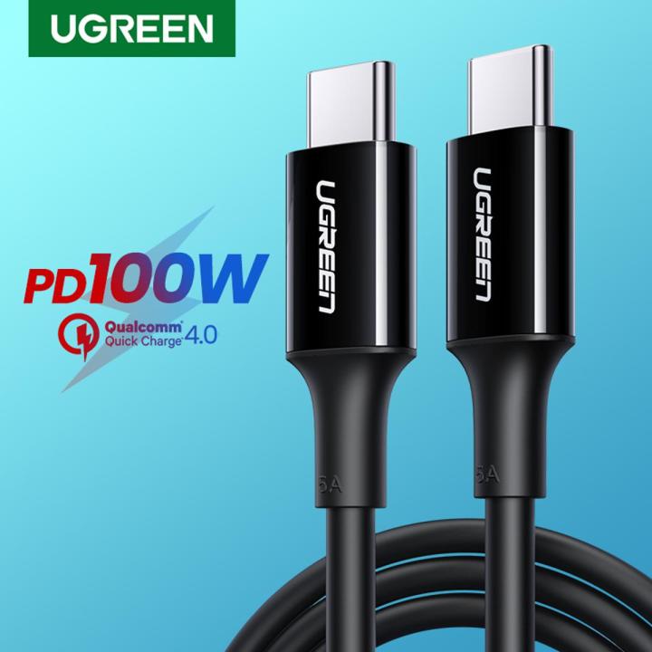 UGREEN 1.5m 100W USB C to USB C Cable PD Fast Charging Cable 5A Type C Cable QC4.0, QC 3.0 Charger Data Cord for MacBook,Matebook, iPad Pro,Huawei, Samsung, Xiaomi