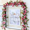 2.3m Artificial Rose Vine Flowers Garland Plant Artificial Flower Hanging Rose Ivy Home Hotel Wedding Party Garden Decor. 