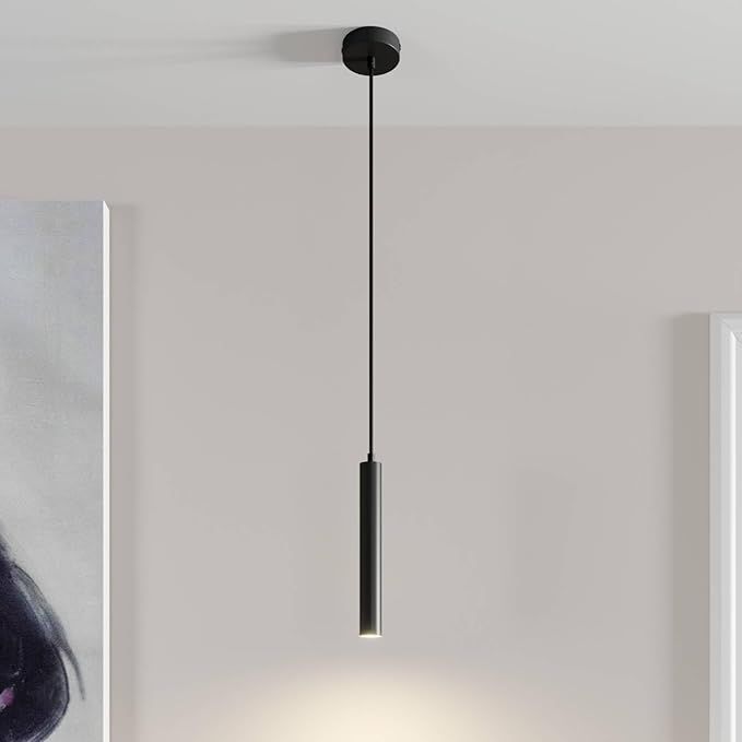 Modern Tube Ceiling Hanging Lights - Metal Cylindrical Hanging Light | Hanging Light | Ceiling Lamp | Hanging Light – Ceiling Lamp | Indoor Lights - Modern Pendant for Home & Office | LED/Filament Bulb Compatible (Bulb Not Included)