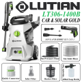 LUTIAN - LT306-1400B -110 BAR HIGH CAR PRESSURE WASHER - 1400 WATTS - AUTO START - SELF PRIMING - PORTABLE - 2 IN 1 GUN ( LONG & SHORT). 