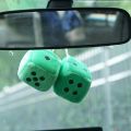 1 Pair Fuzzy Dice Dots Rear View Mirror Hanger Decoration Car Styling Accessories multicolor car design. 