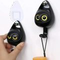 Cat Eyes Cute Multi-purpose Adhesive Wall Hook- cat shape wall hanger  - Cartoon Animal Hanger, Decorative Cat Wall Decor, Self-adhesive Playful Storage Solution for Children's Room. 