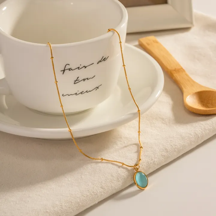 Trendy%20Bead%20Chain%20Stone%20Necklace%20Stainless%20Steel%20Oval%20Shape%20Light%20Blue%20Stone%20Pendant%20Necklace%20-%20Image%205