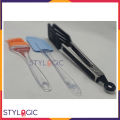 Silicone Cake Spatula , Brush And Tong Set. 
