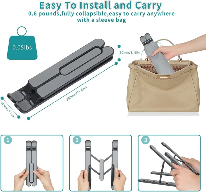 Foldable%20laptop%20stand%20for%20bed%20lightweight%20ventilate%20portable%20laptop%20stand%20with%207-Level%20adjustable%20Height%20%20for%2011%20-%2015%20Inch%20notebook%20stand%20ABS%20High%20Quality%20plastic%20laptop%20stand%20with%20aluminum%20center%20rod%20and%20non-slip%20silicon%20grip.%20-%20Image%207