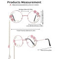 Cosplay Cute Sakura Eyeglasses Retro Round Glasses Lens for Men Women Metal Frame Kawaii Glasses With Chain. 