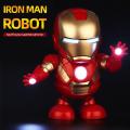 【Simple 3C】Marvel Avengers Iron Man Toy Electronic LED Light Singing Dancing Robot Gift for Kids. 