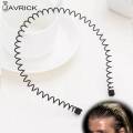 Black Metal Sports Hairband Headband Wave Alice Style Hair band Unisex Men Women. 