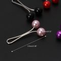 Jifang 1pc Hijab Clip Pinless Buckle Hijab Pins Pearls Balls Silk Scarf Muslim Hijabs Accessories U design Clip Pin WJ579. 