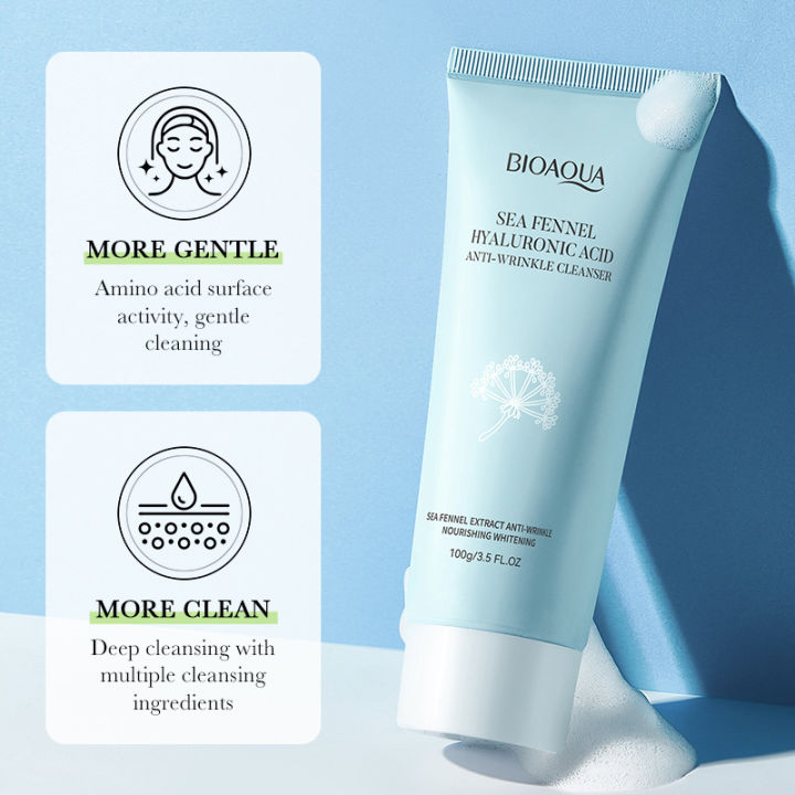 BIOAQUA%20Anti%20wrinkle%20Whitening%20Face%20Wash%20Cleanser%20Sea%20Fennel%20Hyaluronic%20Acid%20Facial%20Cleanser%20100g%20BQY52617%20-%20Image%203
