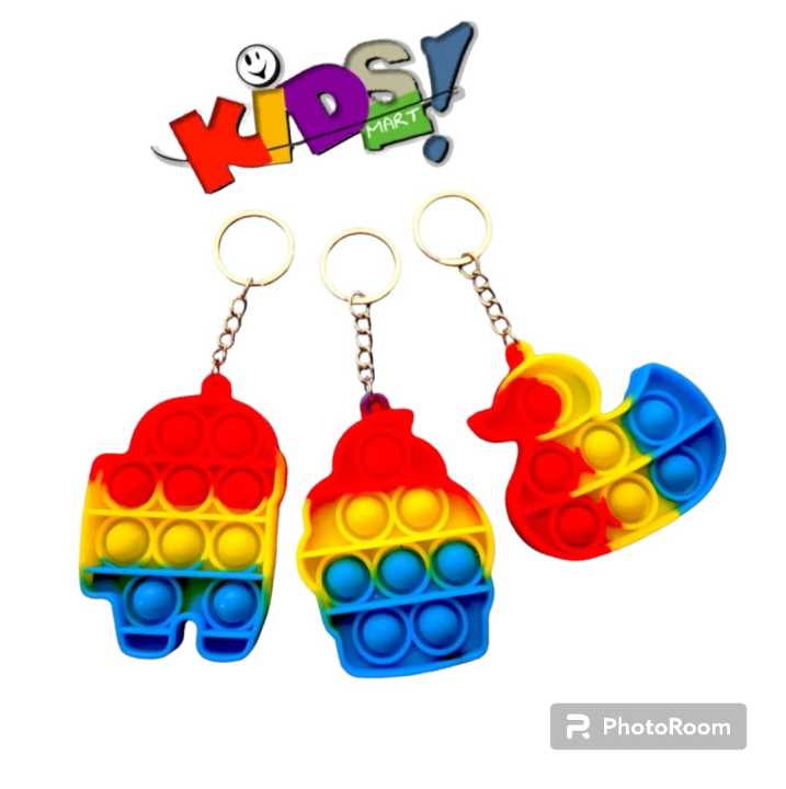 Mini Pop it Keychain Toys Push Bubble Pop Fidget Toys for Kids Adults Key Chain