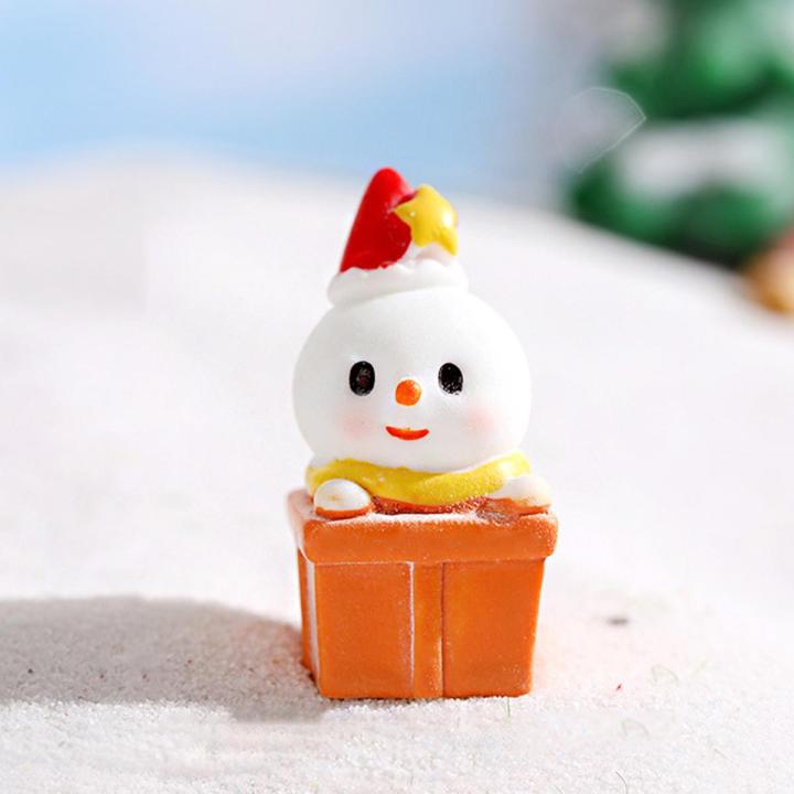Snowman Ornament Delicate Snowman Tree Micro Landscape Model Decor