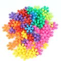 Snowflake Building Blocks Toy Plastic Flower Shapes Connecting Interlocking Discs Educational Toy Colorful 32 Pieces. 