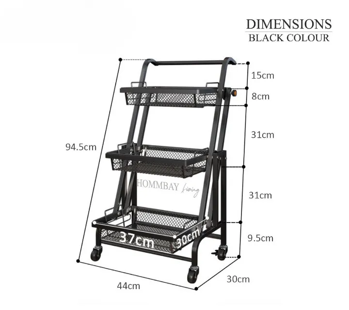 Multi-Purpose%20Convertible%20Trolley%20Rack%20/%203%20Tier%20Storage%20Rack%20For%20Kitchen%20-%20Image%205