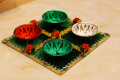 Mehndi thaal/plate - Rasm e hina wedding thaal/plate - Traditional Design Mehndi Plate/Rasm Hina - Handmade Rasm e hina thaal/plate. 