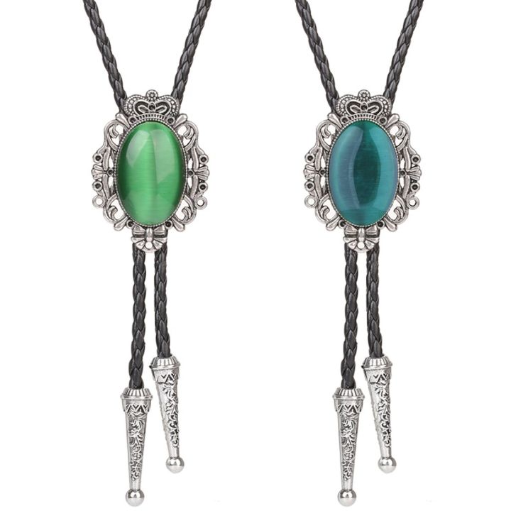Bolo%20tie%20Western%20Cowboy%20Opal%20Rodeo%20Leather%20Necktie%20-%20Image%206