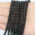 Shiny Black Obsidian Natural Stones 10/8/6/4mm Loose Beads For DIY Bracelets Necklace Beaded Jewelry Making Accessoriy Wholesale. 