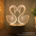 Cross-border supply 3D night light USB cartoon atmosphere table lamp ins new and unique creative gift lamp fashion bedside lamp. 