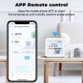 ROVF Wifi Temperature Humidity Sensor Indoor Hygrometer Thermometer Detector with Backlight Smart Life Remote Control Support Tuya Alexa Google Home. 