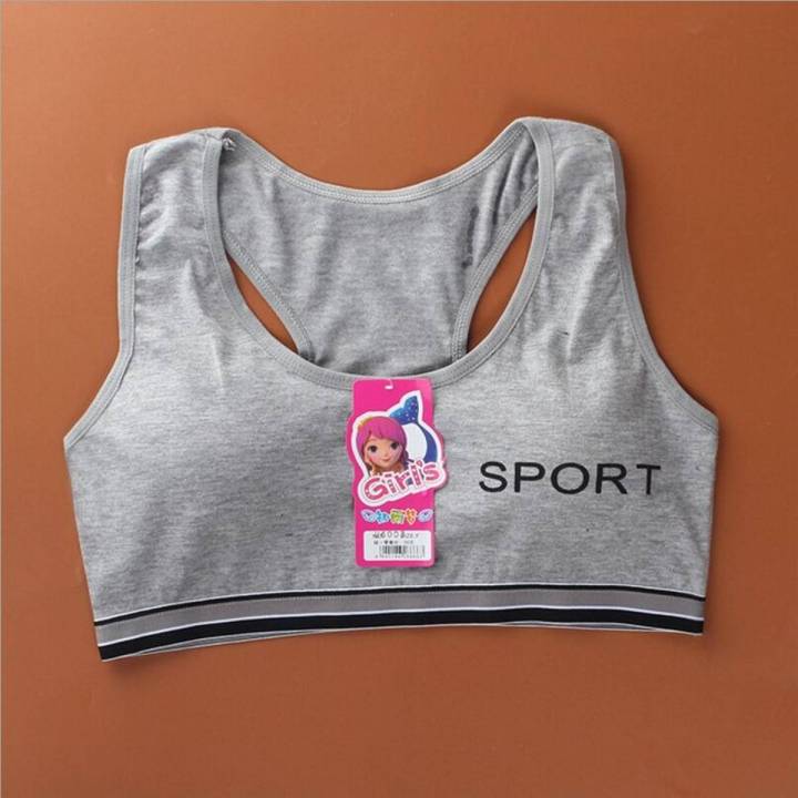 Girls Training Tops 100% Cotton Size F 8-16 years Girl Grey Color