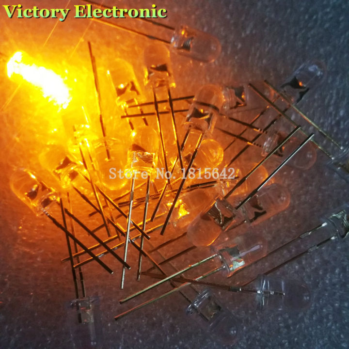【All Of Me】5mm Round Yellow LED Diode Super Bright Water Clear LED Light Yellow New