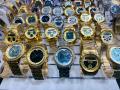 Al-Fajr Azan Watch WL-08L (Golden) Swiss-Made Watch  Brown Leather. 