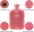 Random Colour Classic Rubber Hot Water Bottle, Great for Pain Relief, Hot and Cold Therapy for Men and Women Personal Use (Pack of 1) - Secure & Leakproof BPA Free Hot Water Bag Ideal for Menstrual Cramps, Neck and Shoulder Pain Relief. 
