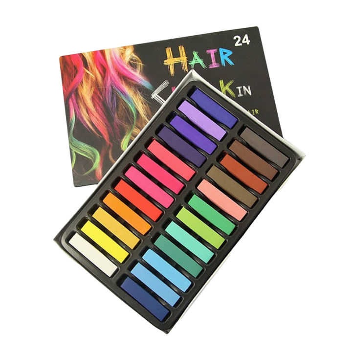 Hair Chalk, Hair Chalk Pens, Temporary Hair Chalk-Washable Hair Color Safe For Kids And Teen - For Party, Girls Gift, Kids Toy, Birthday Christmas Gifts For Girls,24 Bright Colors