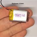 3.7v 100MAH Battery 252030 Lithium Polymer Li-Po With Protection Circuit - For Toys, Handsfree, Headphones, Headsets, MP3 Lithium Ion. 