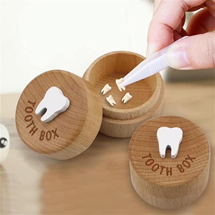 Kids Tooth Box Lost Teeth Storage Box Children Teeth Collection Souvenir Box Dropped Tooth Keepsake Preservation Wooden Box