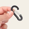 6Pcs Outdoor Camping Multifunctional Aluminum Alloy Backpack Hanging Keychain D-shaped Carabiner Waist Umbrella Rope Wire Spring Buckle. 