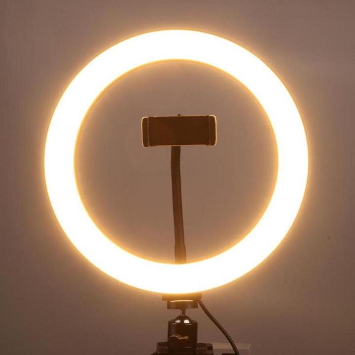 26cm selfie Ring Light Dimmable LED Ring Fill Light With Mobile holder ...
