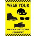 Personal Safety Industrial Caution Chart Poster Banner Industry Civil Work. 