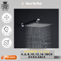Shower High Quality Premium Overhead rain shower 16x16, 12x12, 10x10, 8x8, 6x6, 4x4. square rain head shower pure stainless steel- 304 for Bathroom use. Best for High pressure. Square Shower Head- Premium quality product with 5 years leakage warranty.. 