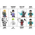 Naruto Lego block minifigure Uzumaki Naruto Sasuke Kakashi Uchiha with soil assembled toys. 
