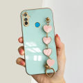Maitus for Realme C3 Back Cover with Love Heart Bracelet Stylish 6D Plating Case Soft Silicone Mobile Phone Cases Pouch for Girls Boy. 