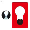 Portable Ultra-thin Mini LED Wallet Pocket Credit Card Size Lamp Night Light. 