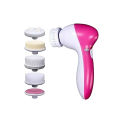 5-in-1 Beauty Care Brush Massager Scrubber Face Skin Electric Facial Cleanser (Pink, White). 