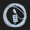 Universal power extension 3 sockets,High Quality Master Male Plug, Extention board, Flexible 40/76 Two Core Copper Round Wire white, Multipurpose Male Female Electrica power lead. 