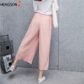 Fold Pleated Pants Women's Trousers For Women Bottoms Spring Summer Casual Pant Mid Waist Wide Leg Pants Female Pantalon Mujer BQ. 